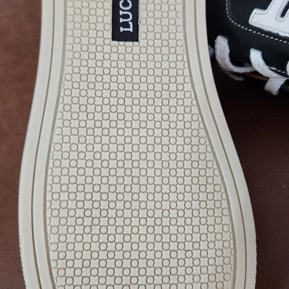 Lucchese New Double L Black and White Women's Sneakers, Size 10 - Picture 5 of 5
